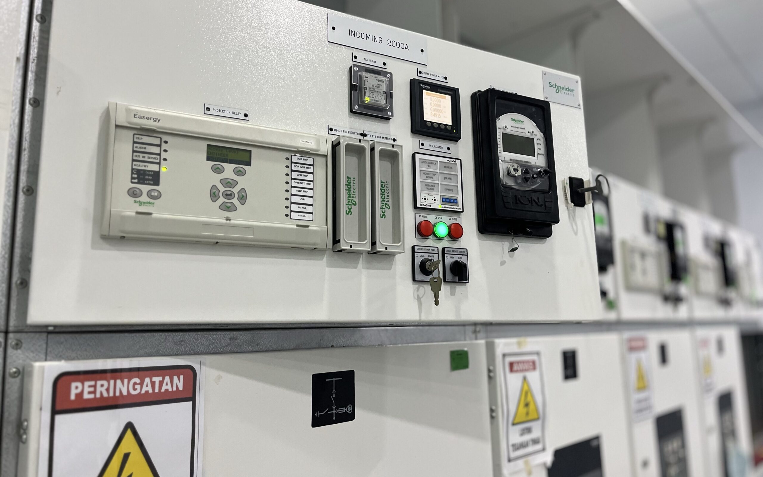Control Panel within the substation