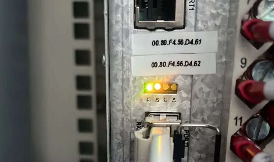 Bad state installation of fiber optic Single Mode IED