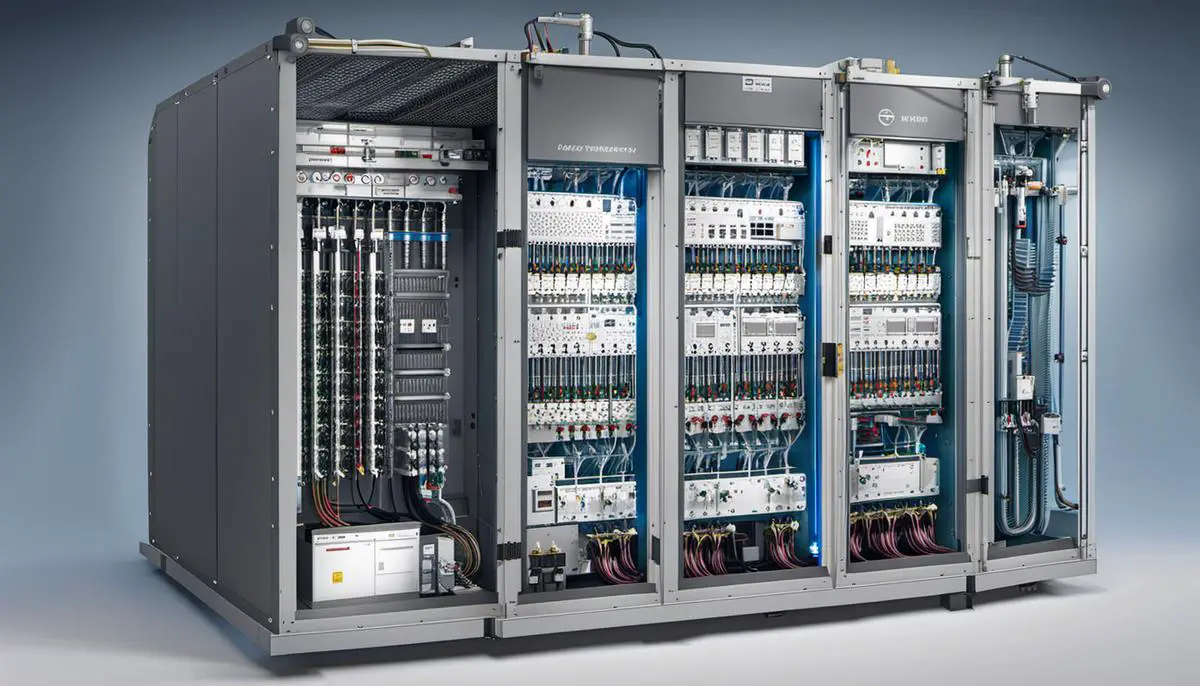 Illustration of a substation automation system